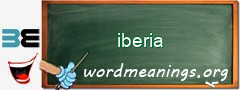 WordMeaning blackboard for iberia